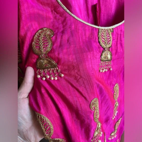 Hot Pink Ethnic shirt - Picture 3 of 4
